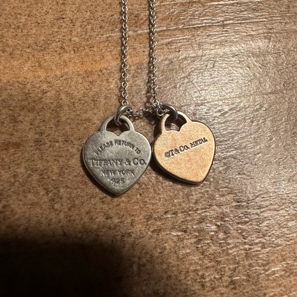 Return to Tiffany double heart tag pendant